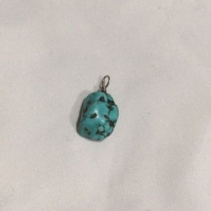 Sea green/black necklace pendant